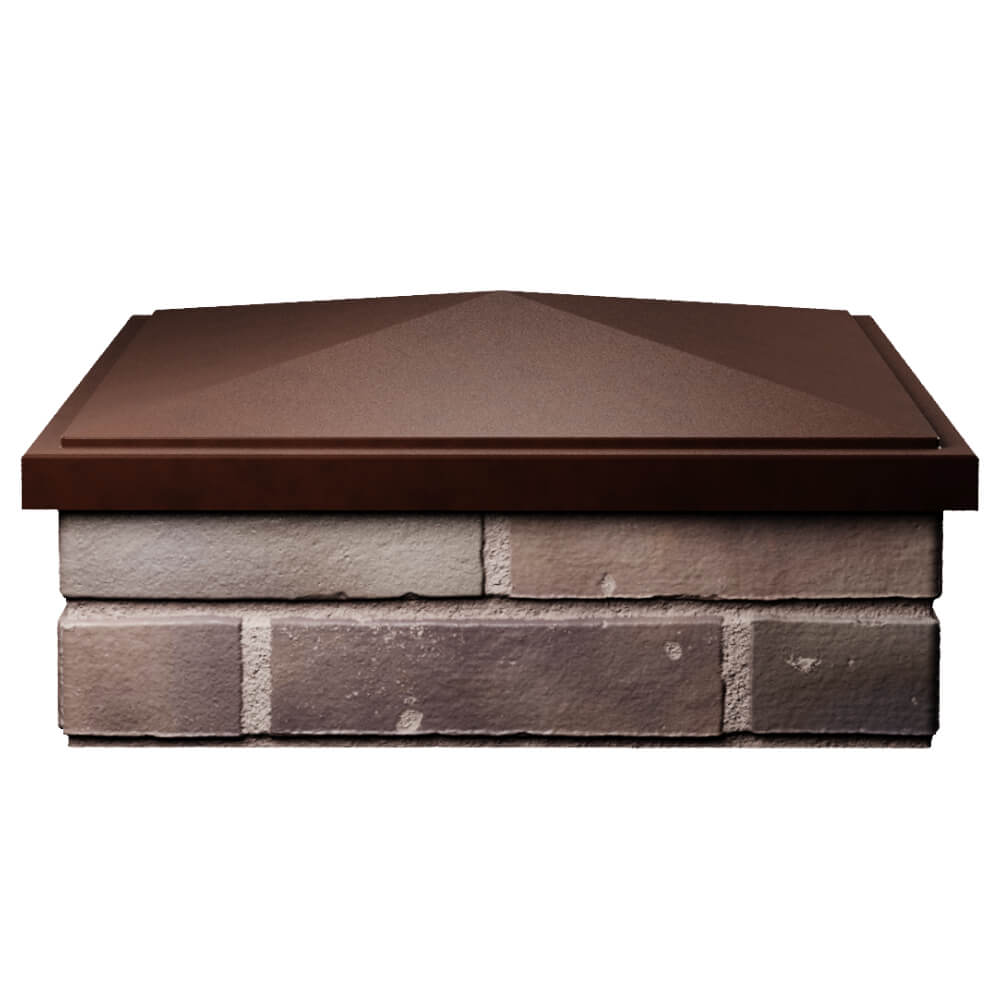 Колпак Zking БонаМоно Коричневый на столб 2х2 кирпича (515х515, 530х530мм) Мытищи фото