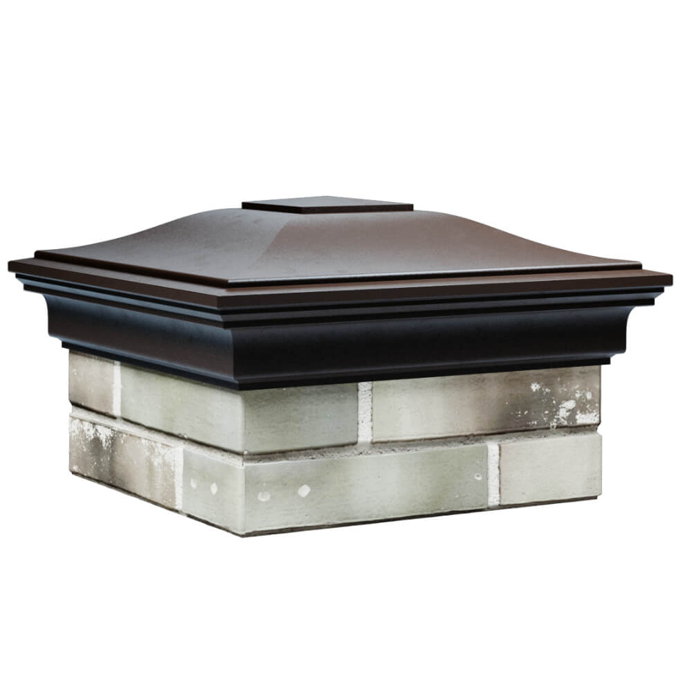 Колпак Zking Монблан Коричневый на столб 1.5х1.5 кирпича (385х385мм) в Мытищах фото