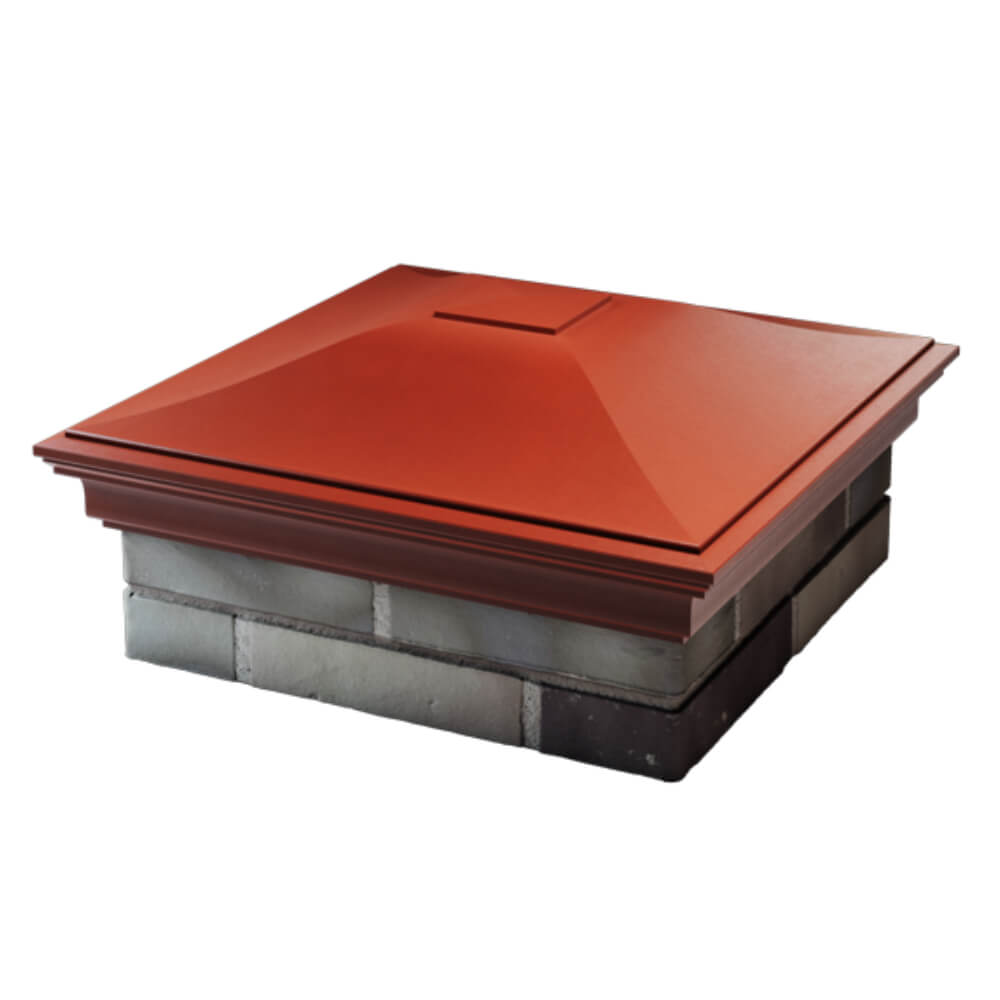 Колпак Zking Монблан Красный на столб 2х2 кирпича (515х515мм) в Мытищах фото