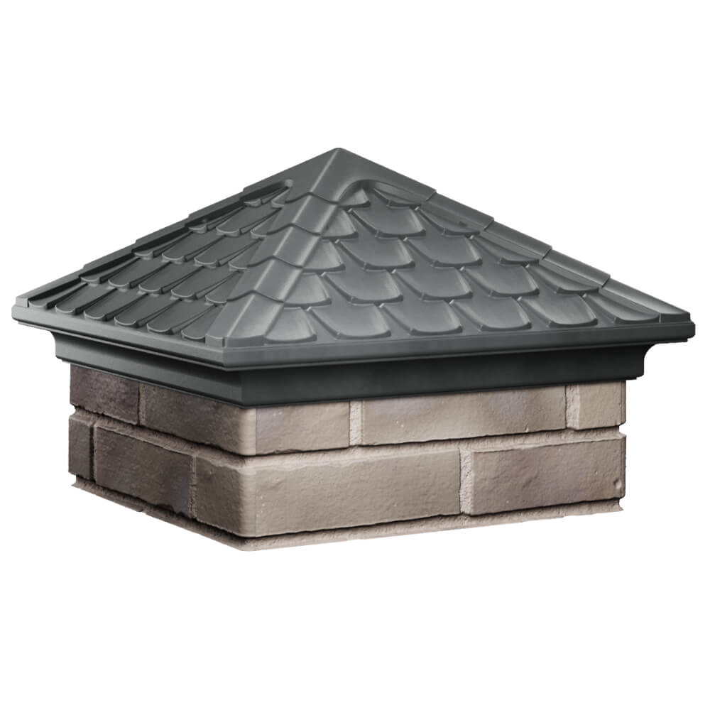 Колпак Zking Эльбрус Серый на столб 1.5х1.5 кирпича (385х385мм) в Мытищах фото