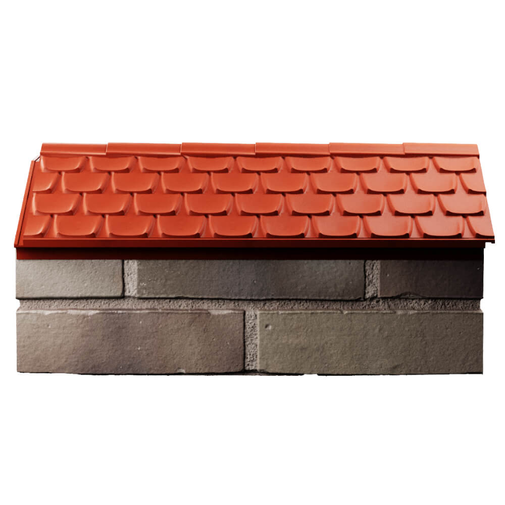 Парапет Zking Эльбрус Красный с посадкой на 1 кирпич (255мм) в Мытищах фото