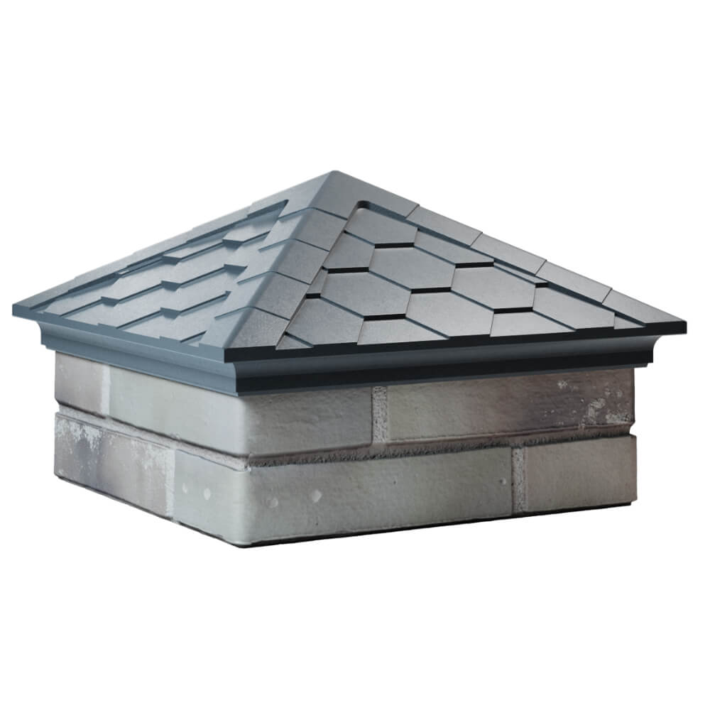 Колпак Zking Эверест Серый на столб 1.5х1.5 кирпича (390х390мм) в Мытищах фото