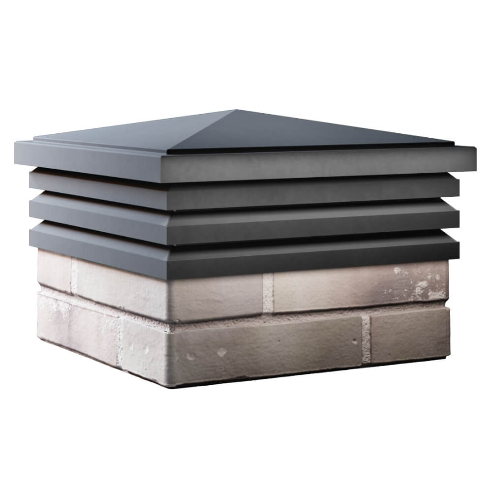 Колпак Zking Бона ХайТек Серый на столб 1.5х1.5 кирпича (385х385мм) в Мытищах фото