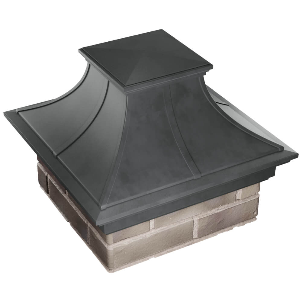 Колпак Zking Монблан Премиум Серый на столб 1.5х1.5 кирпича (385х385мм) в Мытищах фото