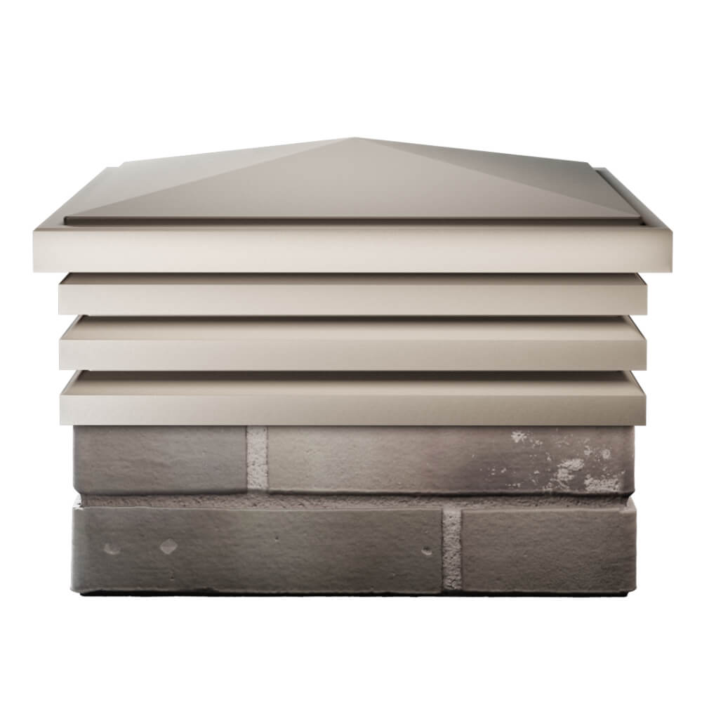 Колпак Zking Бона ХайТек Бежевый на столб 1.5х1.5 кирпича (385х385мм) Мытищи фото