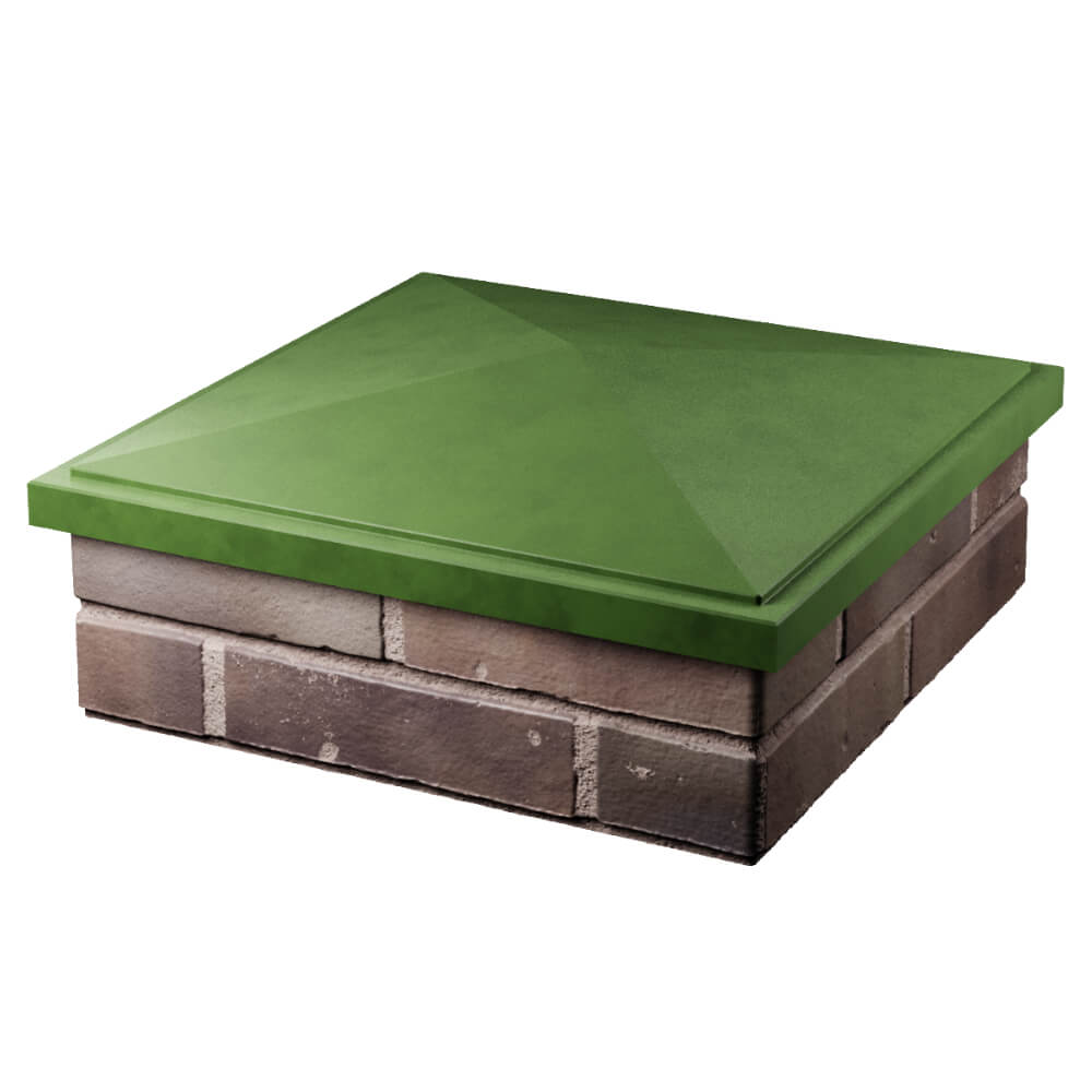 Колпак Zking БонаМоно Зеленый на столб 2х2 кирпича (515х515, 530х530мм) в Мытищах фото