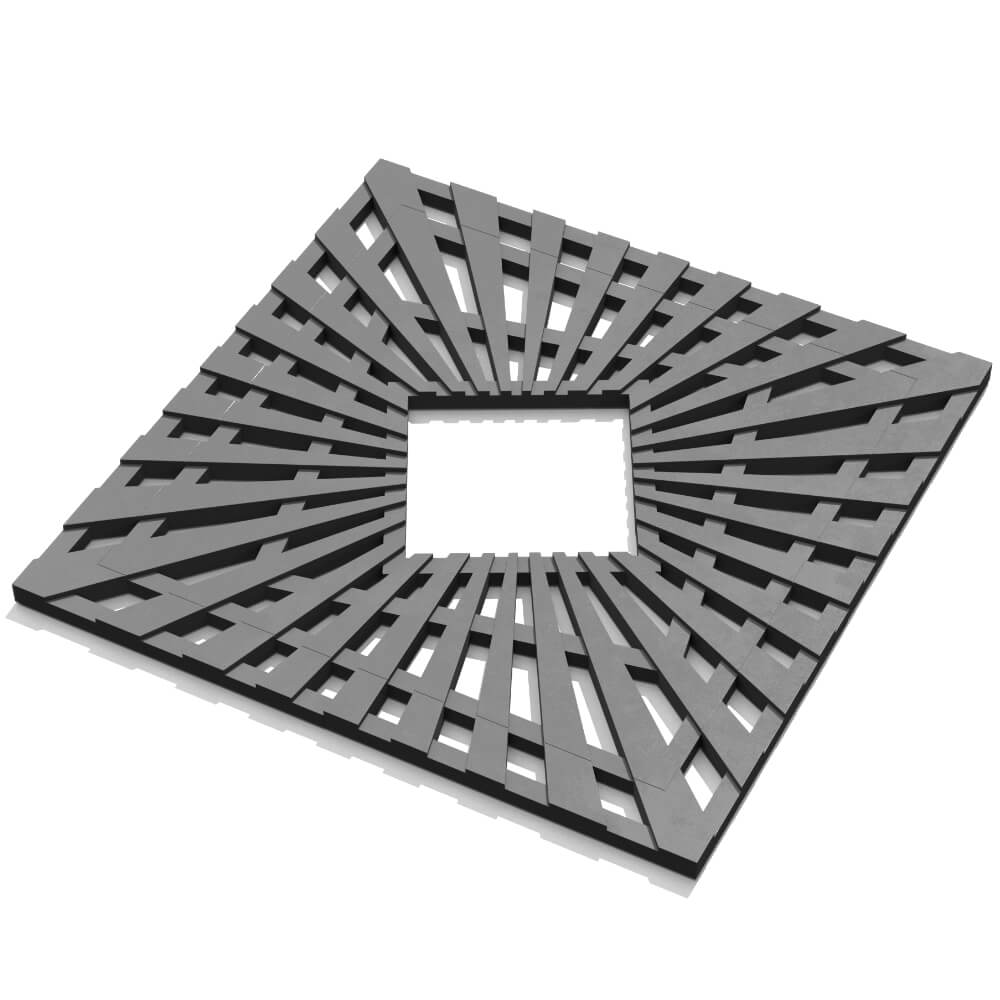 Приствольная решетка для дерева ZKING ATMOSPHERE 1.2х1.2м Серая в Мытищах фото