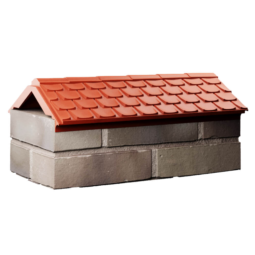 Парапет Zking Эльбрус Красный с посадкой на 1 кирпич (255мм) Мытищи фото