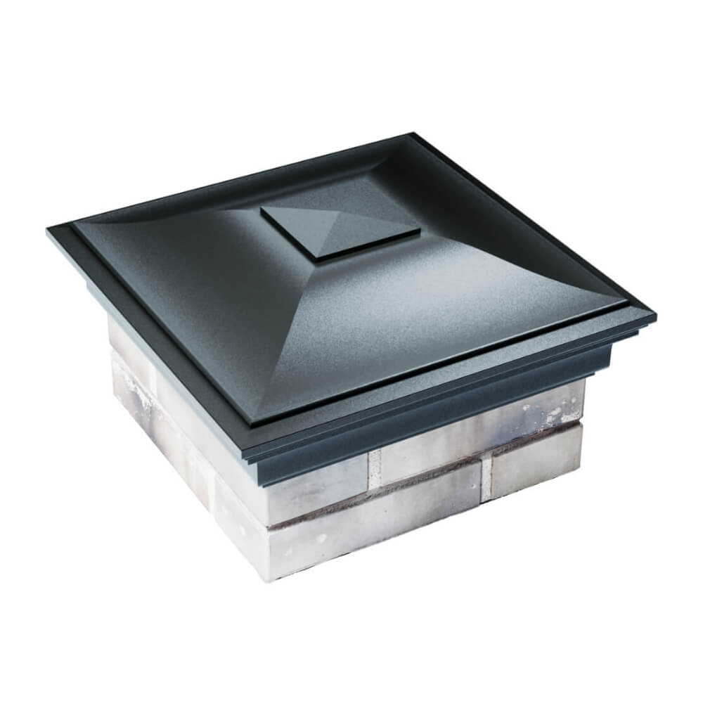 Колпак Zking Монблан Черный на столб 1.5х1.5 еврокирпича 0.7НФ (355х355мм) в Мытищах фото