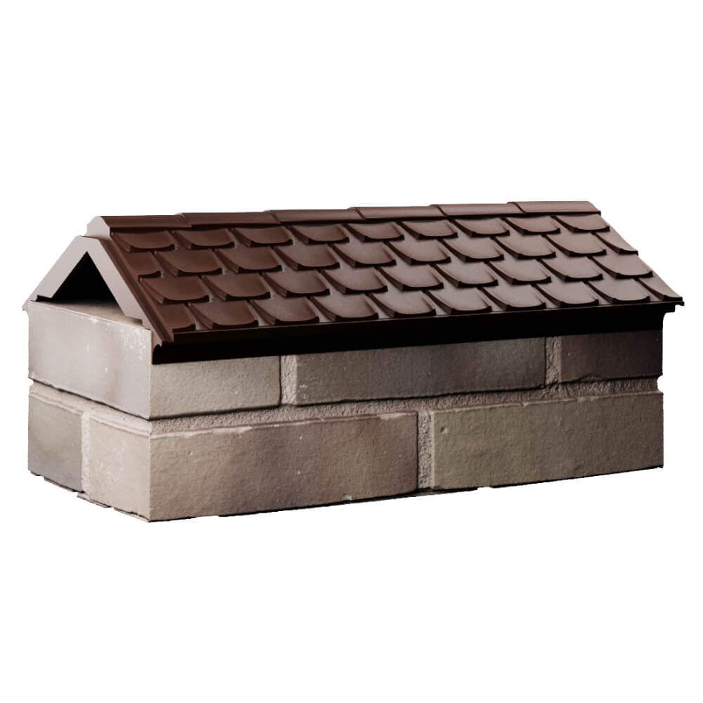 Парапет Zking Эльбрус Коричневый с посадкой на 1 кирпич (255мм) Мытищи фото