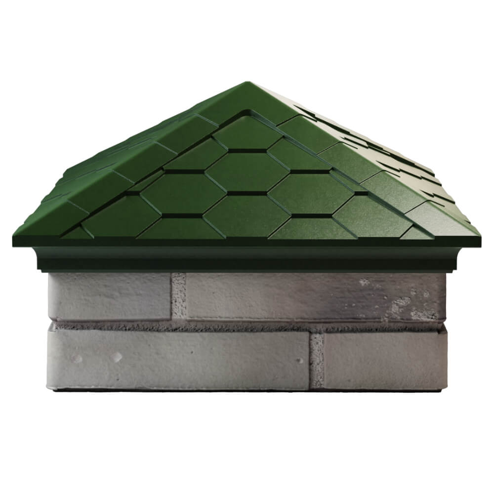 Колпак Zking Эверест Зеленый на столб 1.5х1.5 кирпича (390х390мм) Мытищи фото